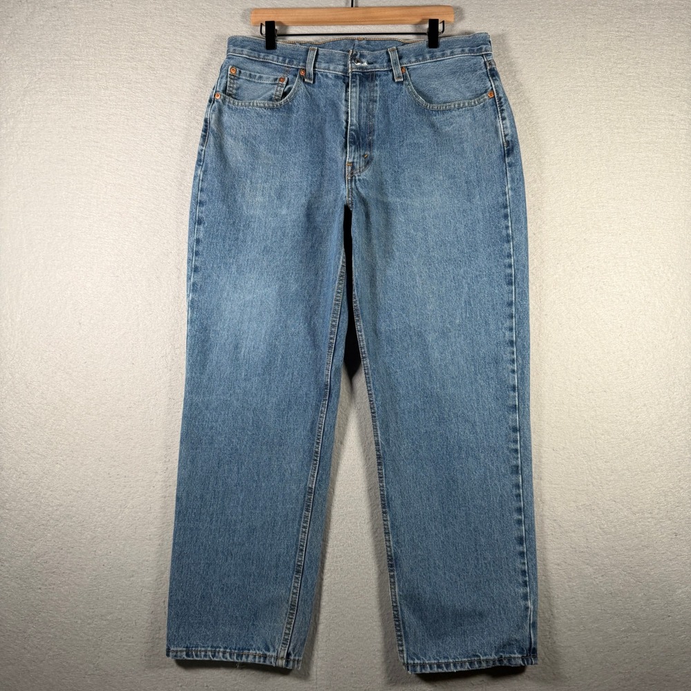 Levis 550 Relaxed Fit Mens Jeans‎ 36x30 Medium Wash Blue Tapered Leg Denim